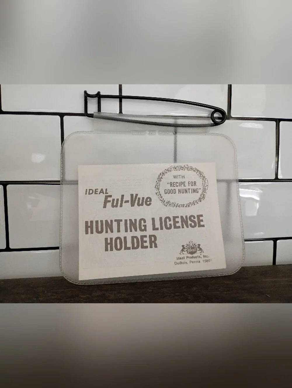Ideal Ful-Vue Hunting License Holder - Clear